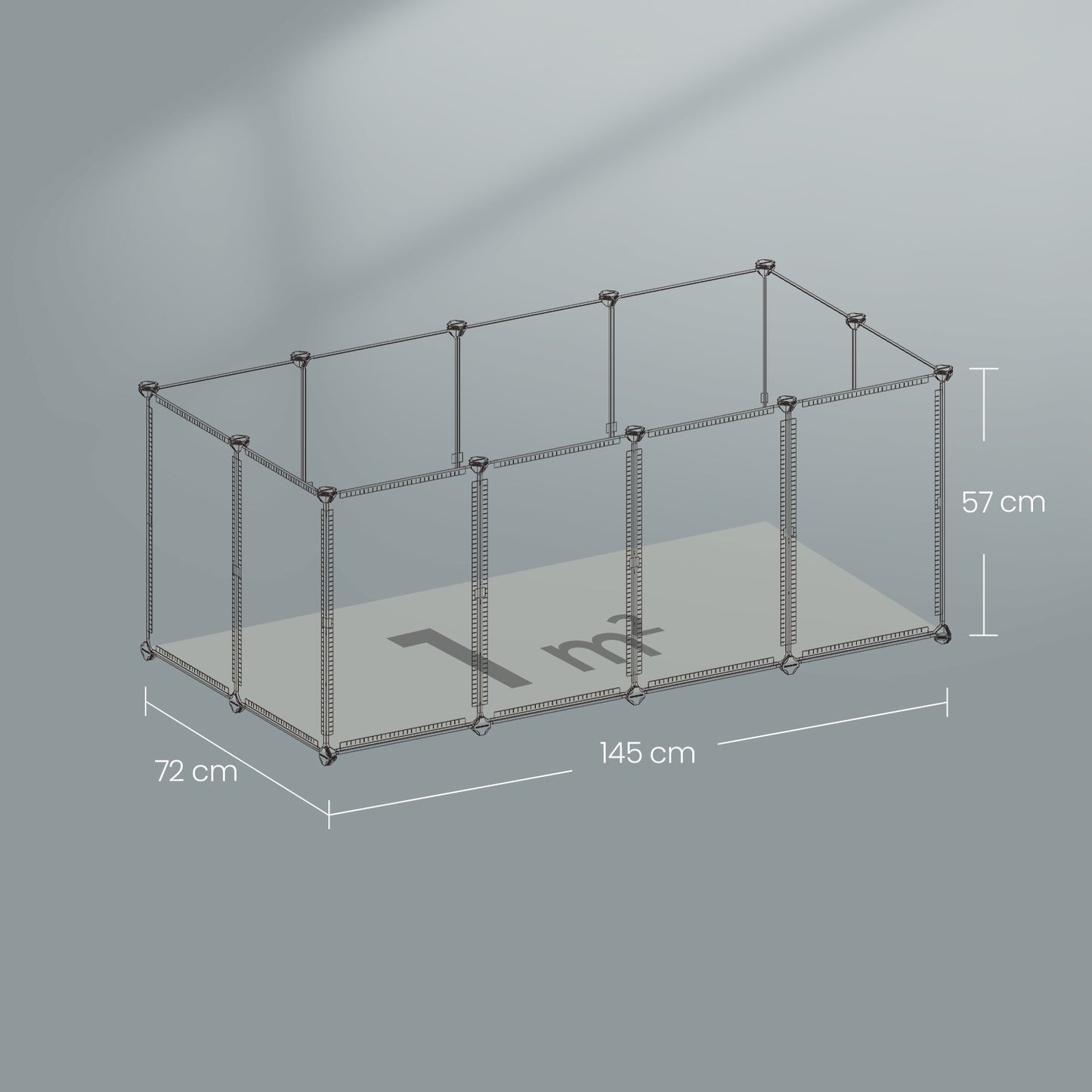 Kunststof Kleintiergehege Hoog Model - Knaagbestendig Gemonteerd - Voor Binnen