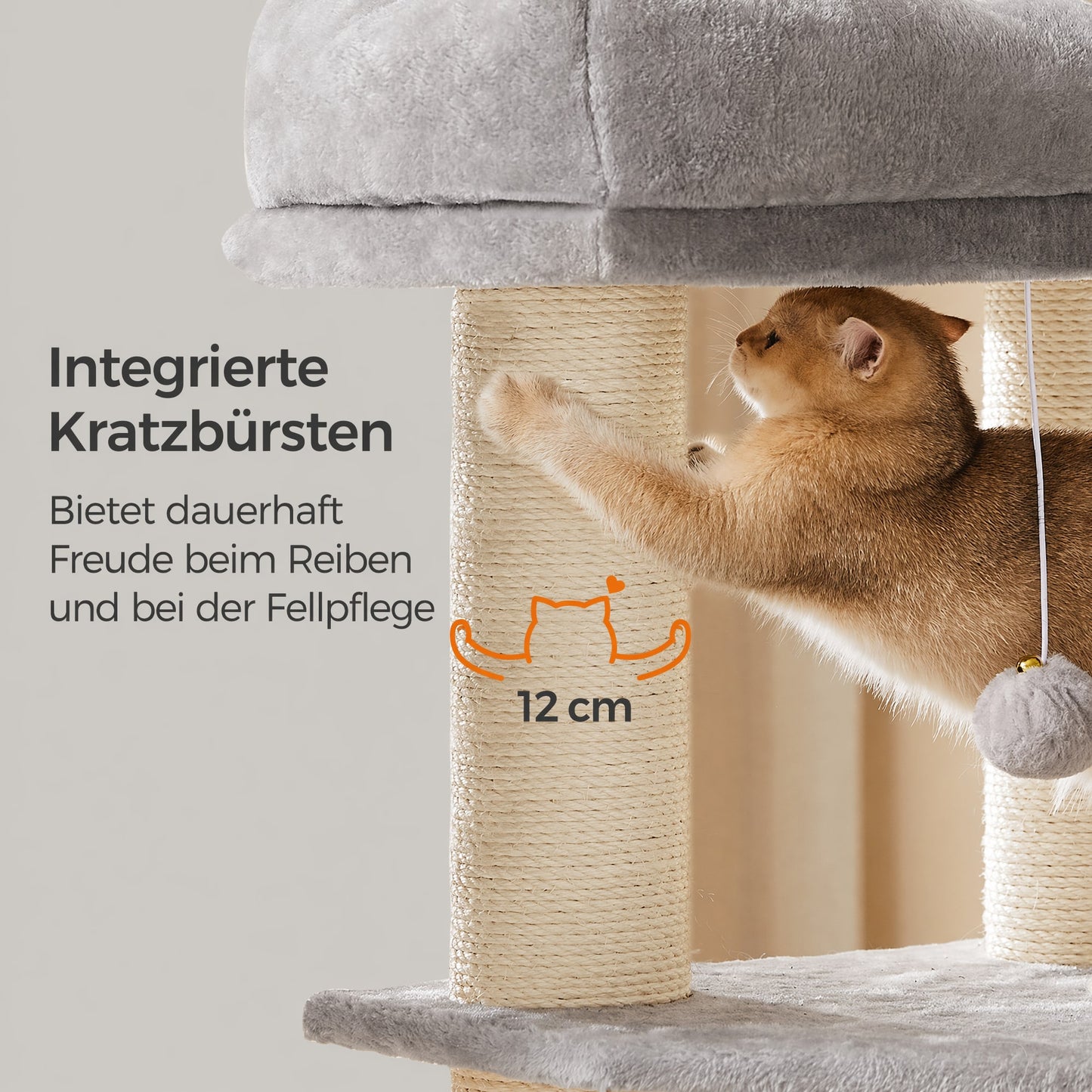 Krabpaal Met Zelfverwarmende Dekens - Voor Meerdere Katten - Extra Stabiel