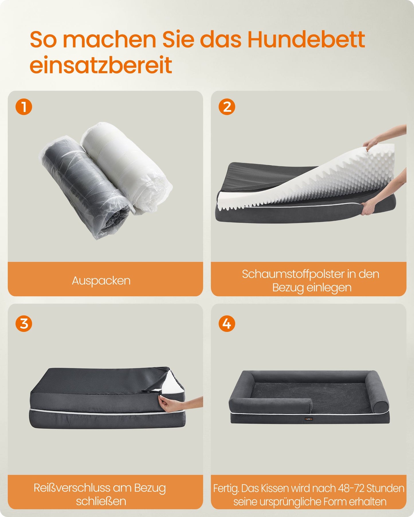 Orthopedisch Hondenbed Voor Zeer Grote Rassen - Schuimkern Met Waterafwerende Toplaag - Extra Hoge Randen