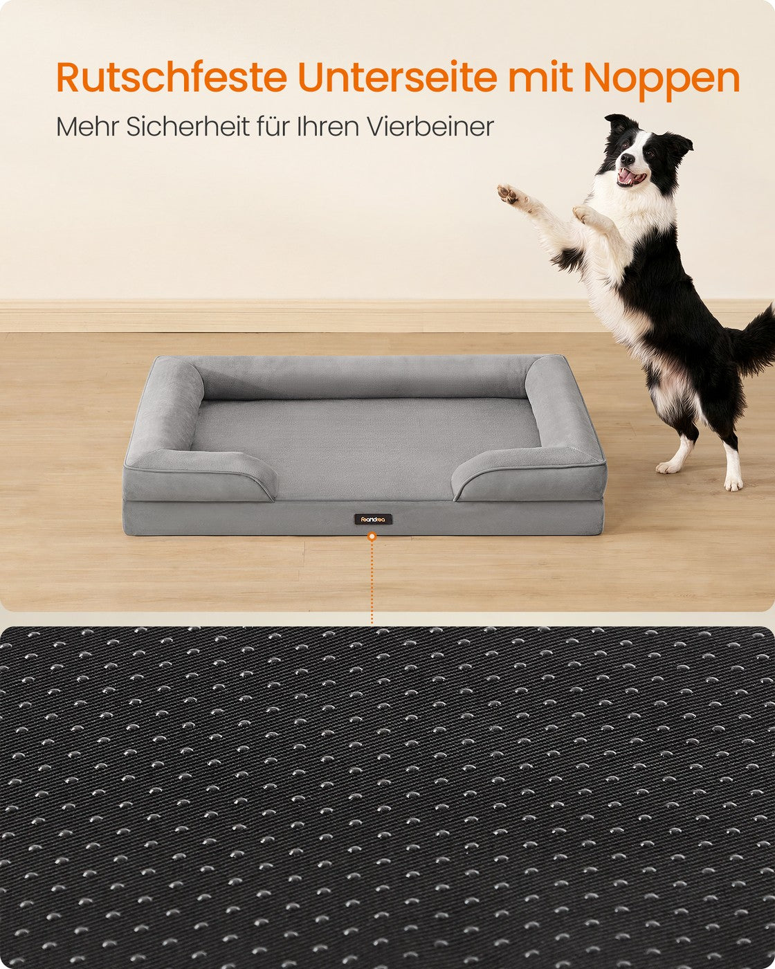 Orthopedische Hondenmand Voor Grote Honden - Noppenschuim - Wasbaar En Antislip