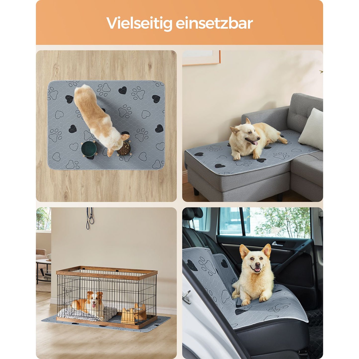 Antislip Wasbare Trainingsmatten L Set Van 2 - Polyester Toplaag - Waterdicht