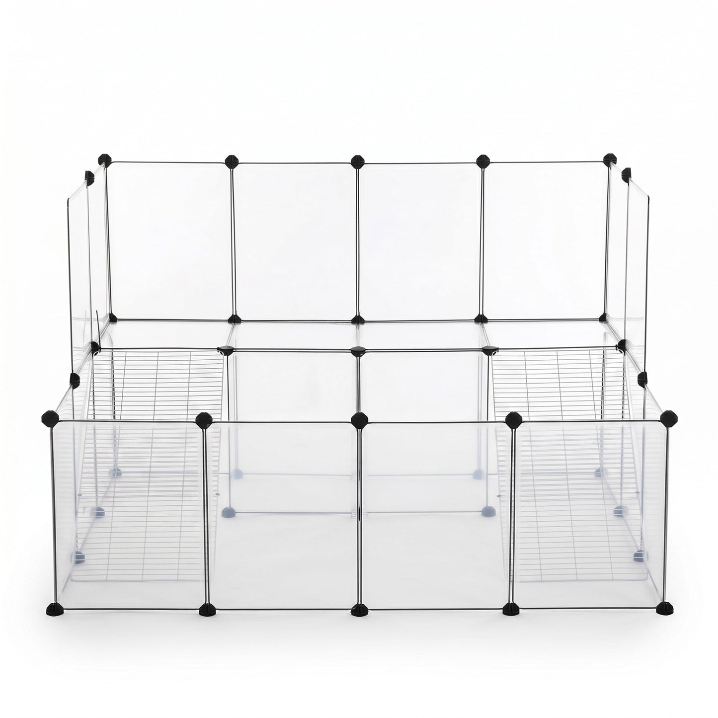 Kleintiergehege Met Balkon En Trap - Twee Verdiepingen - Modulair Kunststof