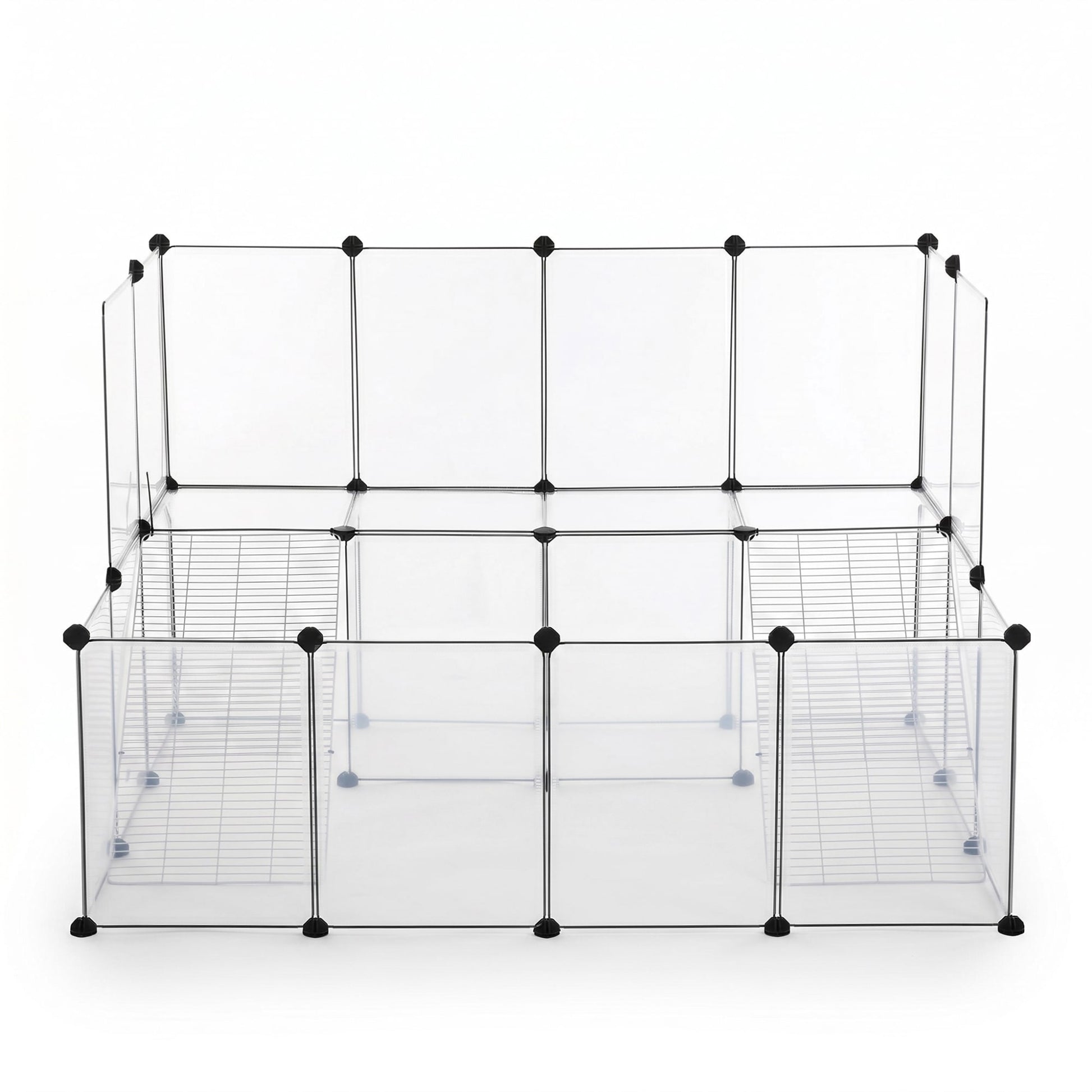 Kleintiergehege Met Balkon En Trap - Twee Verdiepingen - Modulair Kunststof