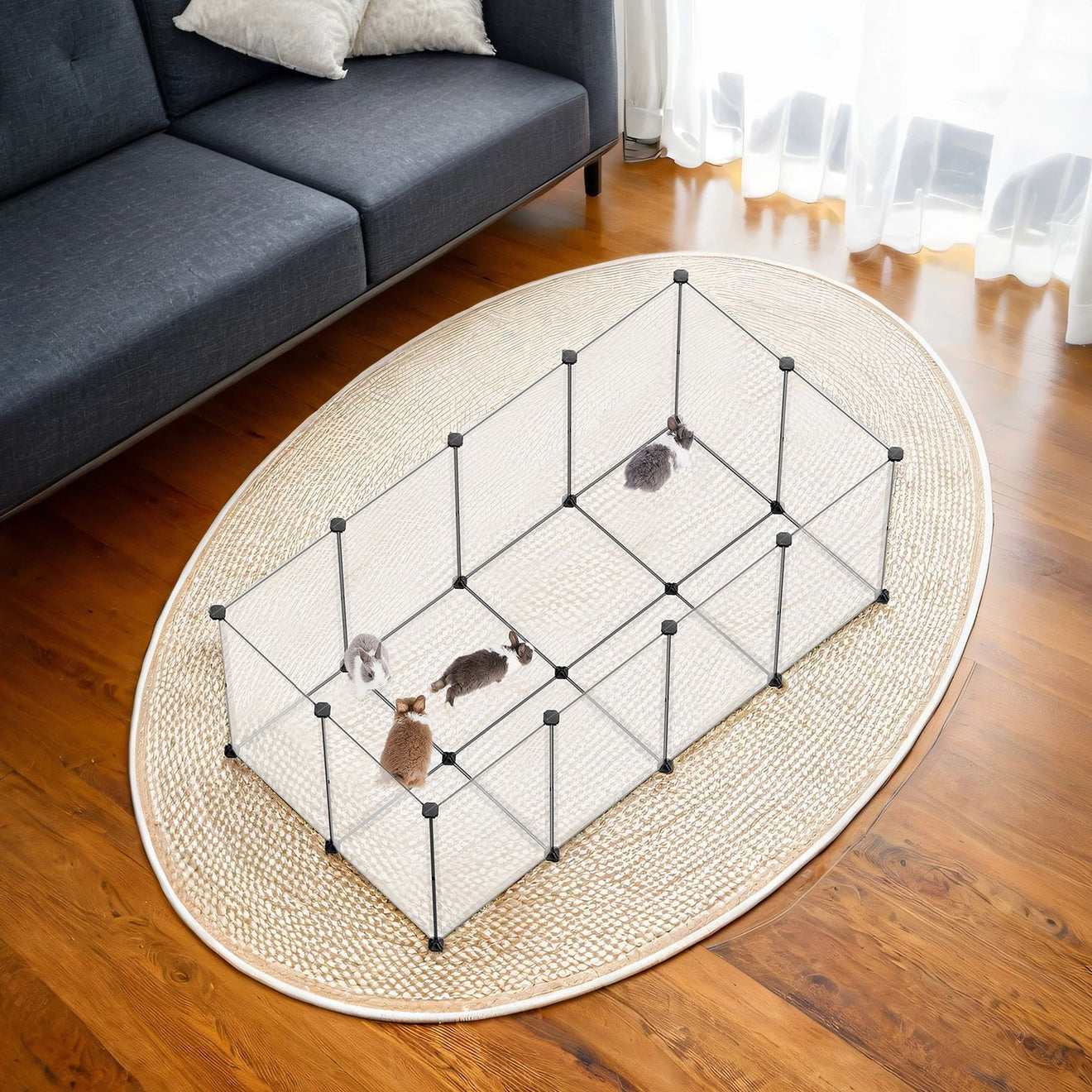 Kunststof Kleintiergehege Hoog Model - Knaagbestendig Gemonteerd - Voor Binnen