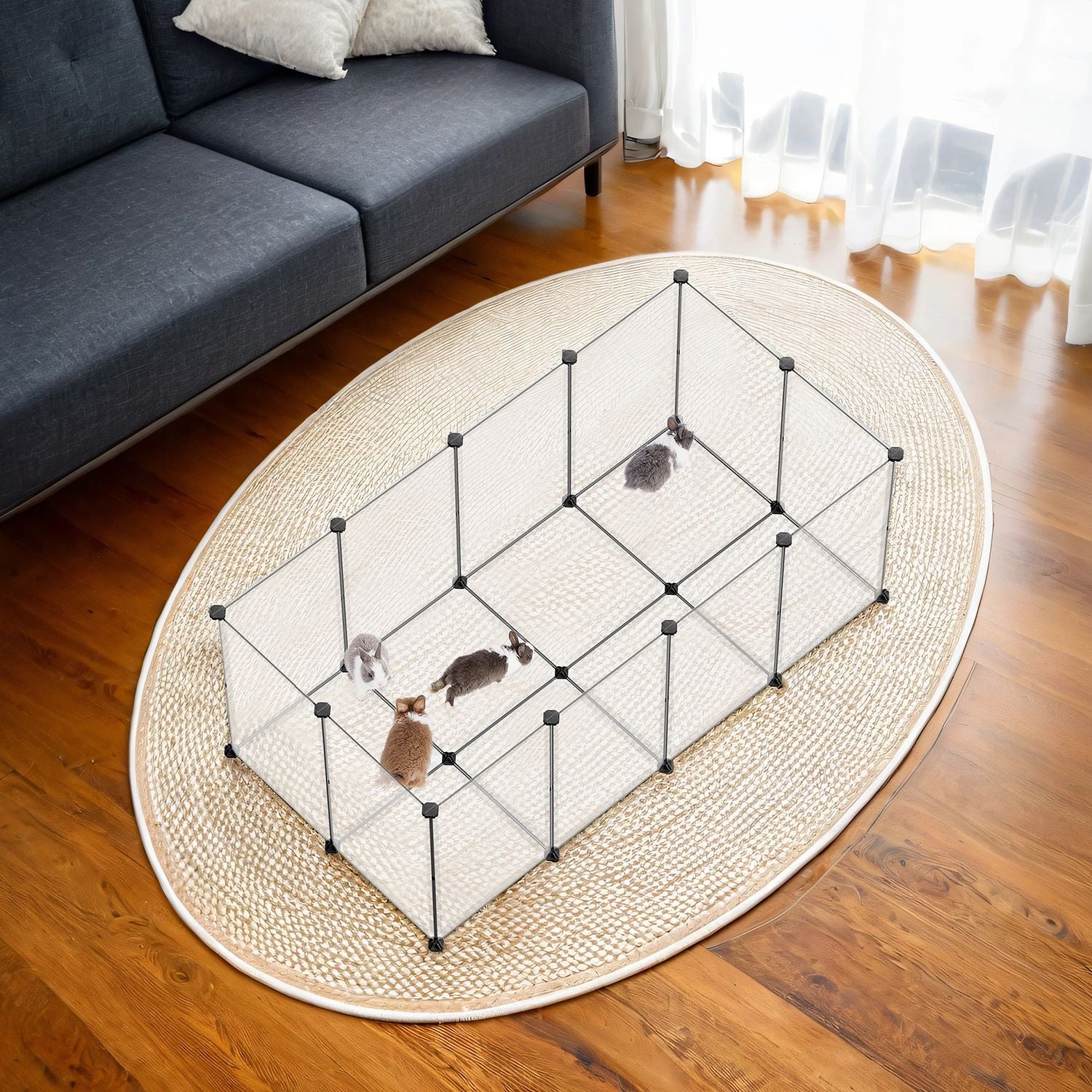 Kunststof Kleintiergehege Hoog Model - Knaagbestendig Gemonteerd - Voor Binnen