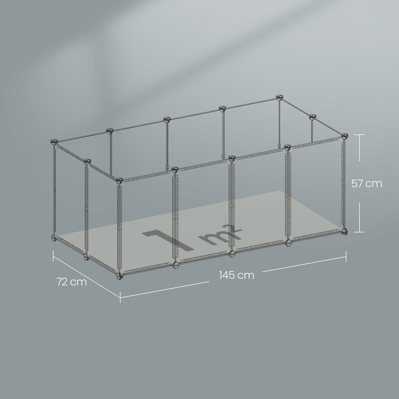 Kunststof Kleintiergehege Hoog Model - Knaagbestendig Gemonteerd - Voor Binnen
