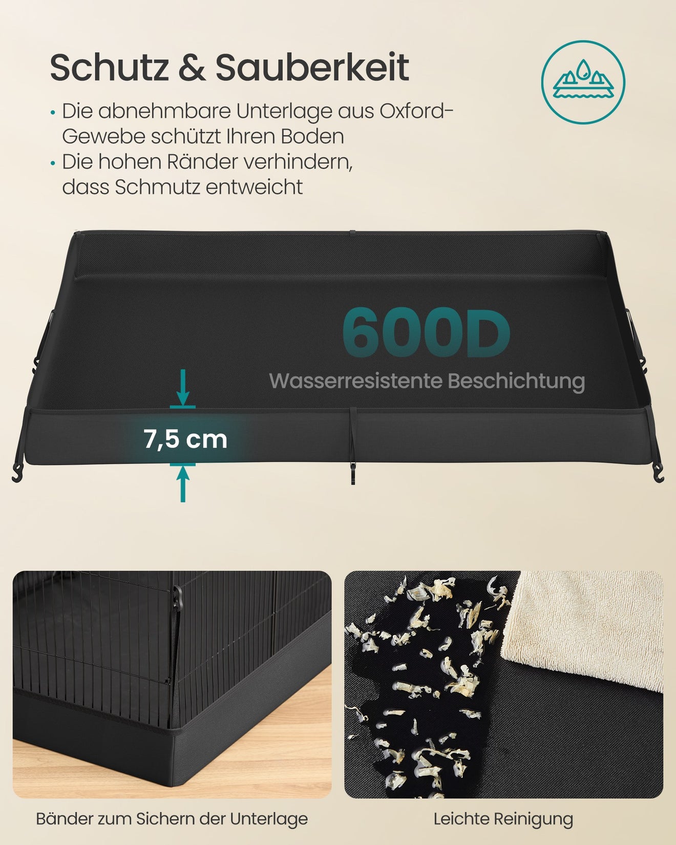 Kleintierverblijf Met Waterresistente Bodem - Twee Verdiepingen Met Ramp - Doorzichtige Panelen