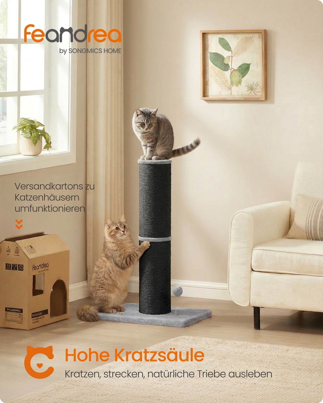 XXL Krabzuil Met Extra Dikke Sisalstam - Voor Grote Katten - Stabiele Voet