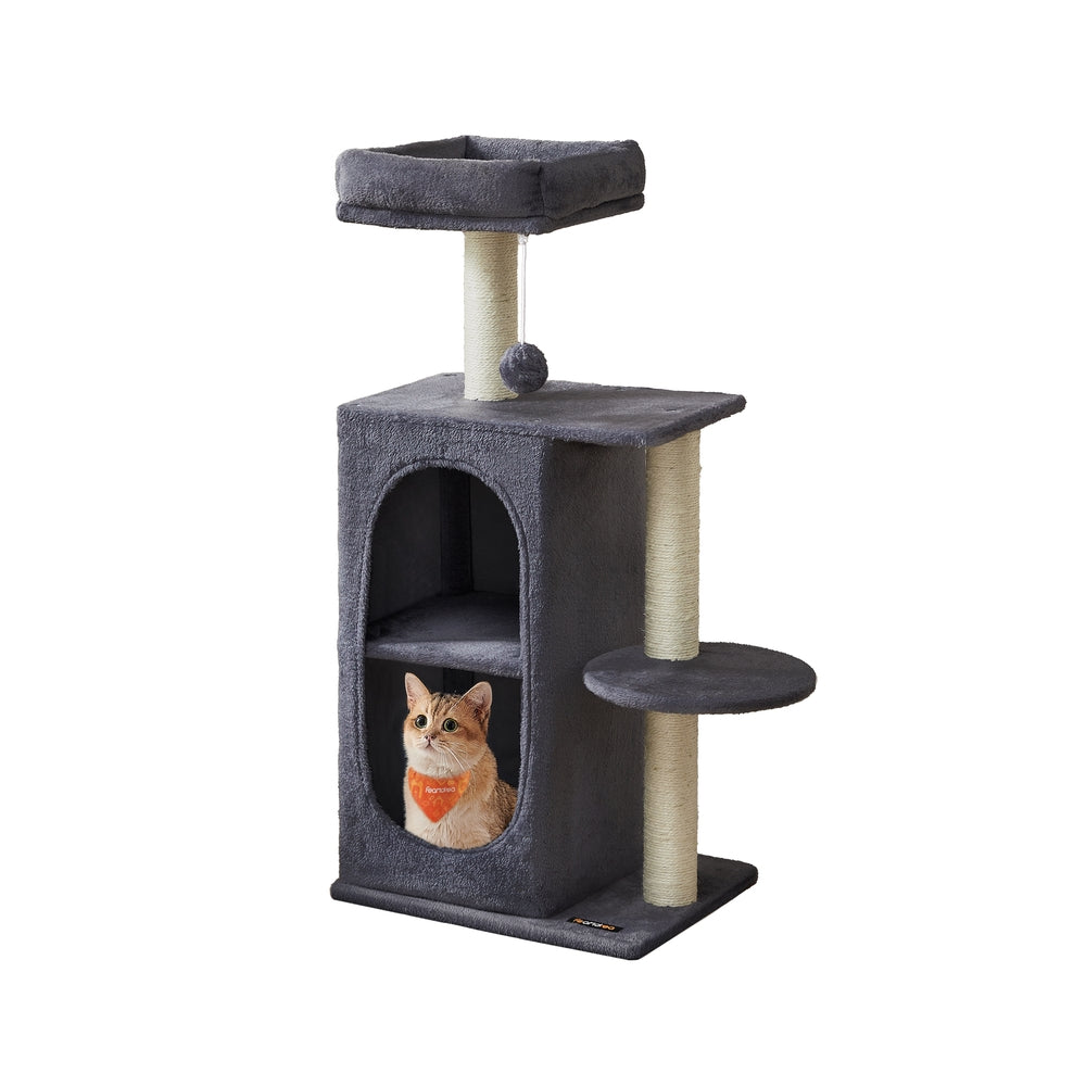 Compacte Krabpaal Met 2 Kattenholen - Uitkijkplatform - Voor Kittens En Kleine Ruimtes