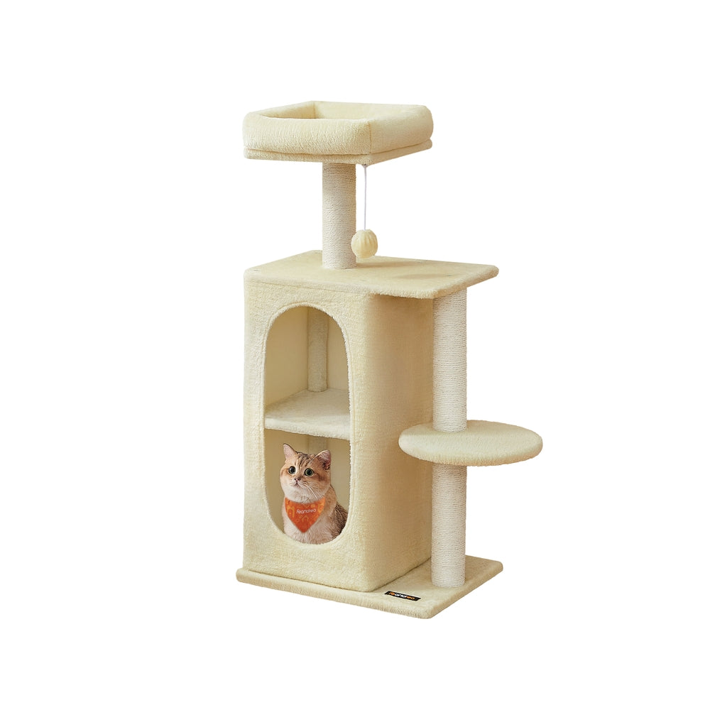 Compacte Krabpaal Met 2 Kattenholen - Uitkijkplatform - Voor Kittens En Kleine Ruimtes