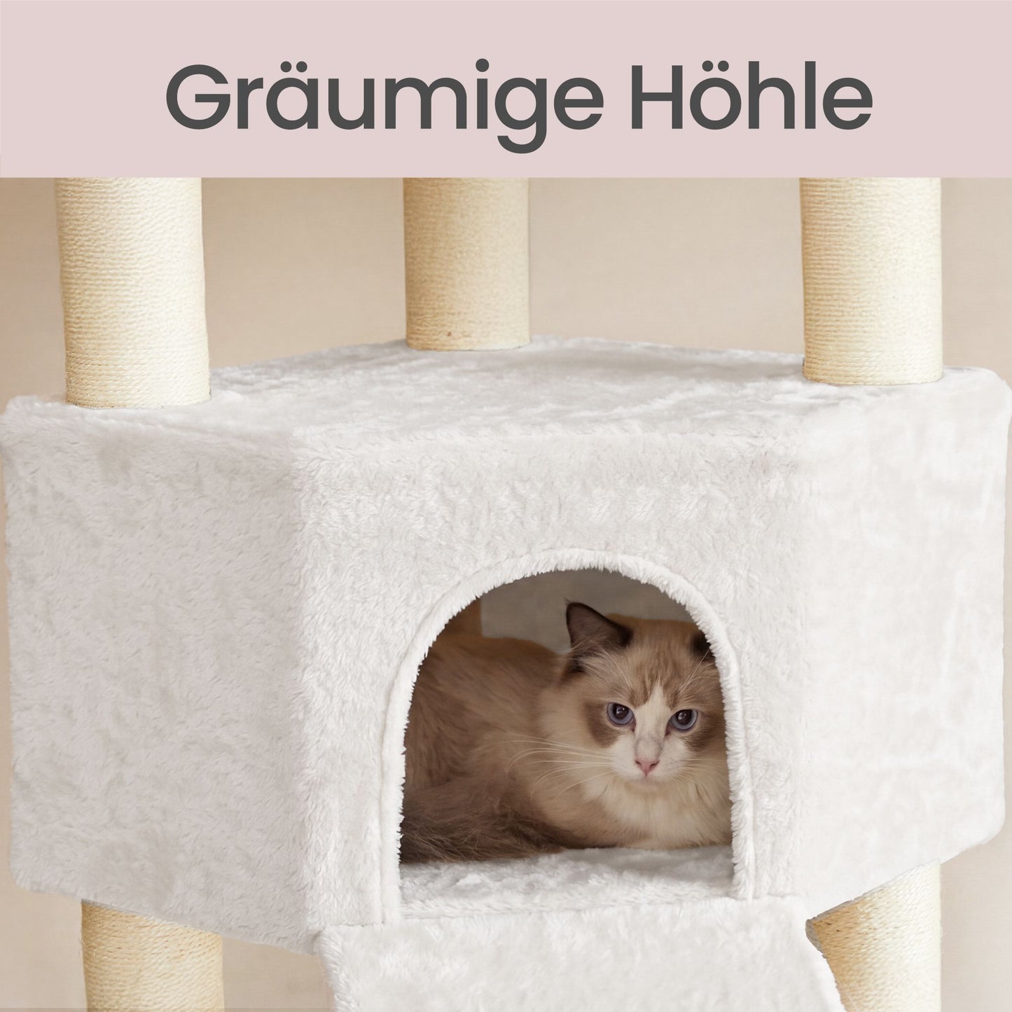 Grote Meerverdiepings Krabpaal - FSC-Hout - Voor Meerdere Grote Katten