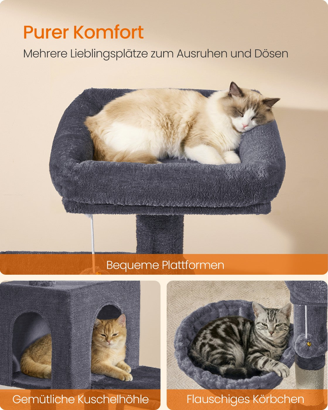 Krabpaal Met Klimrampen - Voor Kittens Tot Senioren - Meerdere Etages