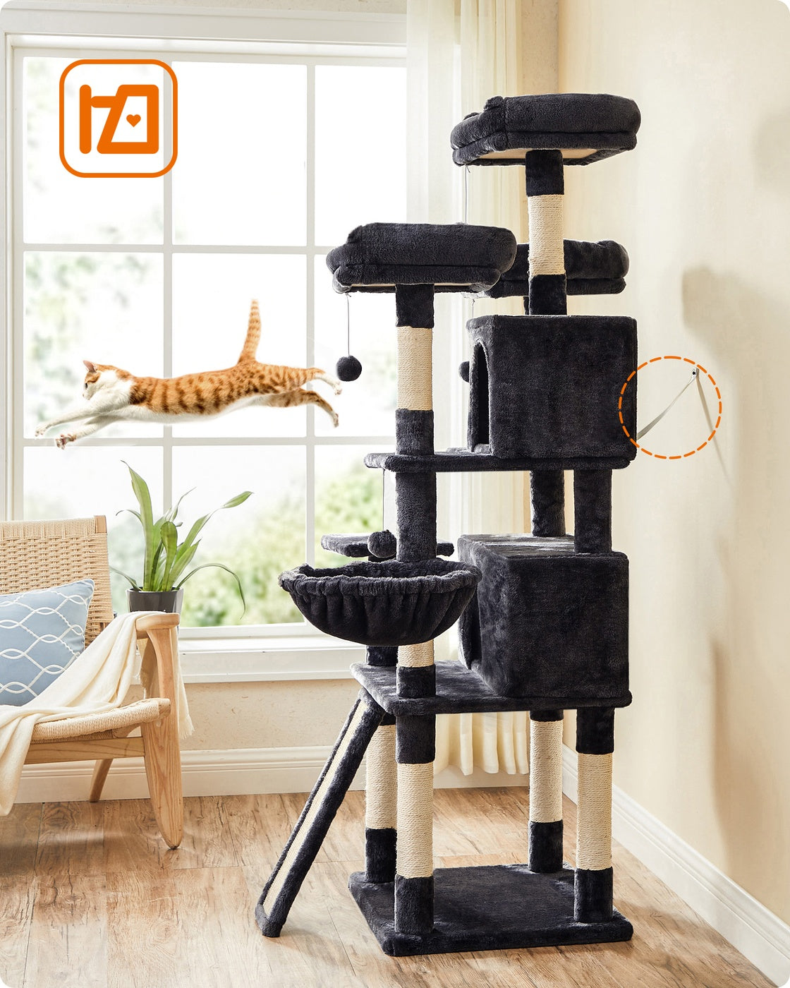 Kattenboom Speelparadijs - Meerdere Niveaus - Voor Wilde Speelsessies