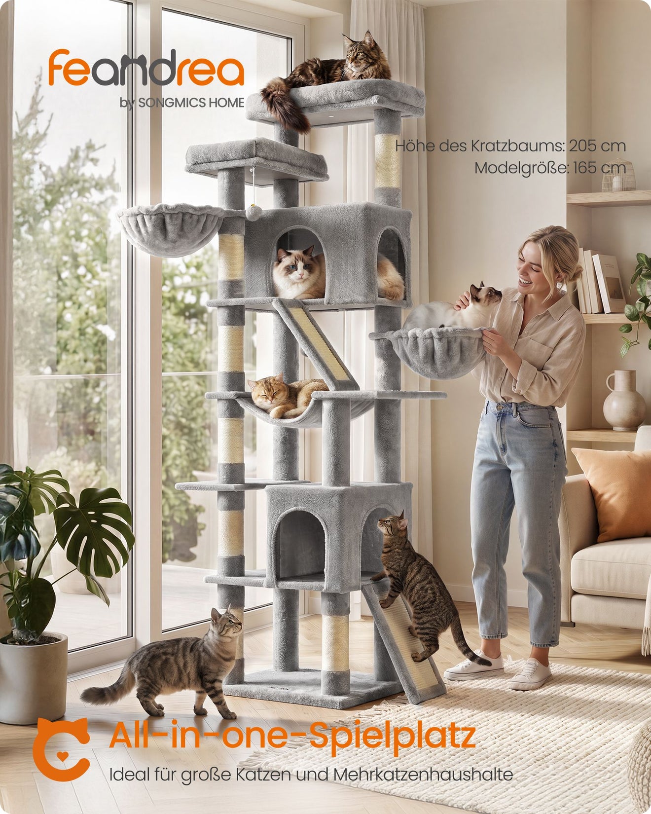 XXL Krabpaal Voor Grote Katten - Krabplanken En Sisalpalen - Extra Stevig Staalframe