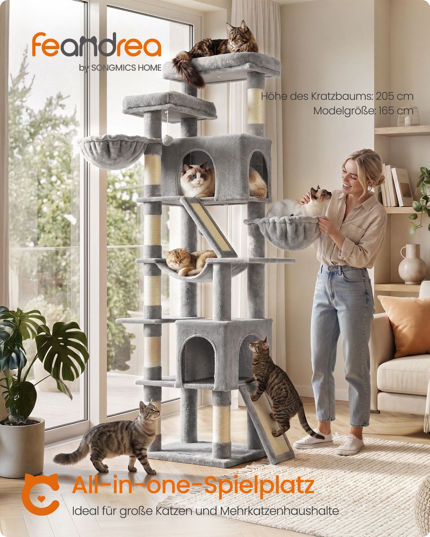 XXL Krabpaal Voor Grote Katten - Krabplanken En Sisalpalen - Extra Stevig Staalframe