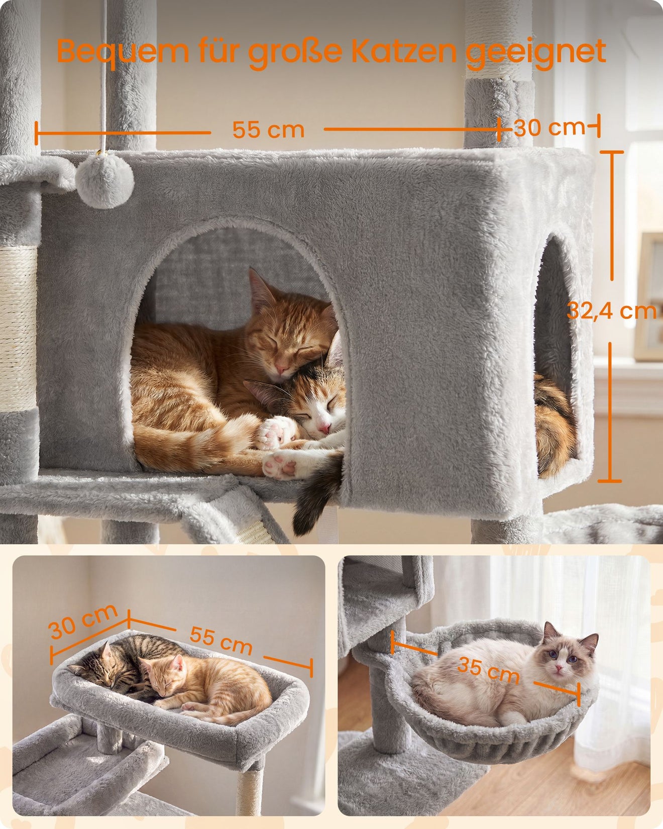 XXL Krabpaal Voor Grote Katten - Krabplanken En Sisalpalen - Extra Stevig Staalframe