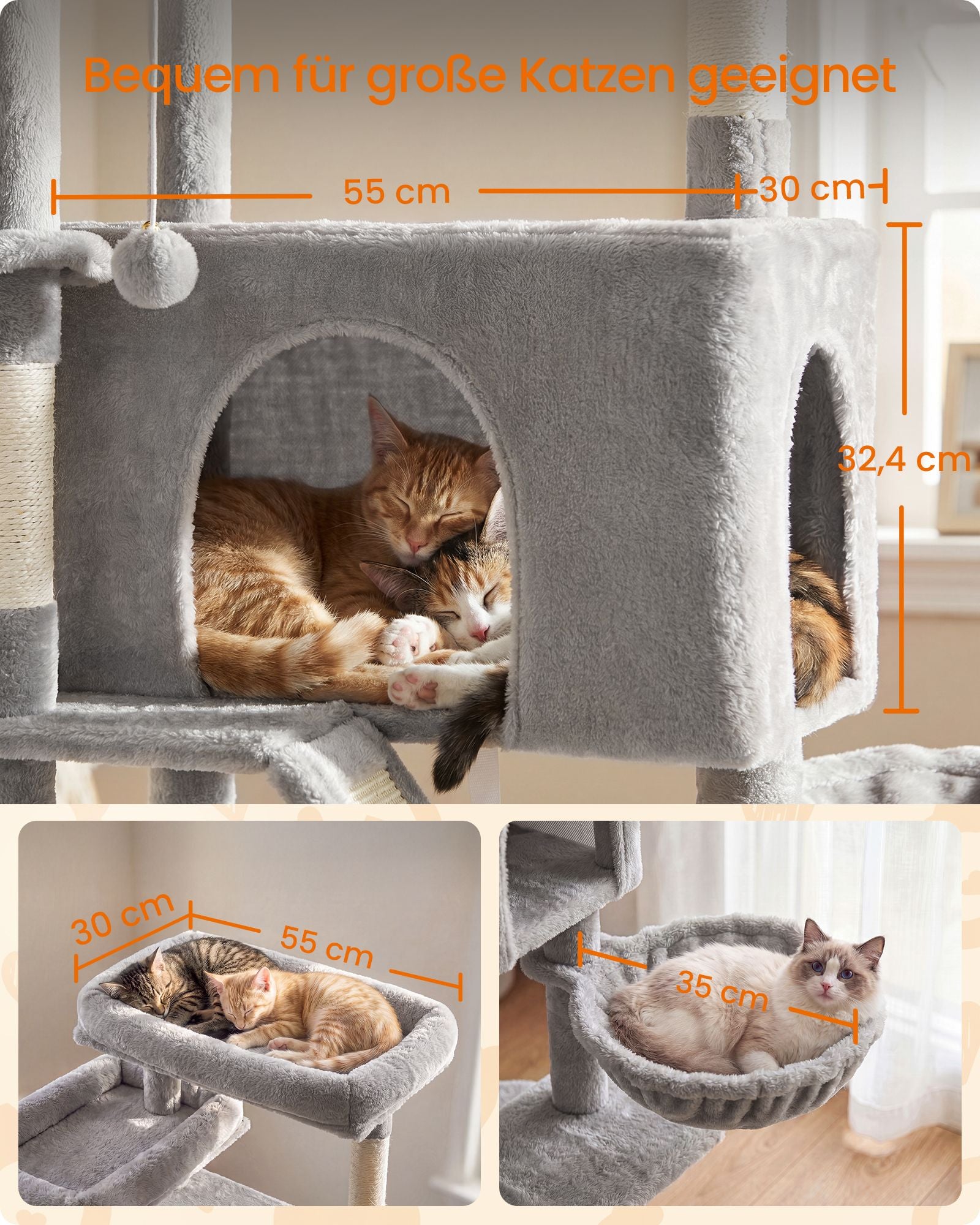 XXL Krabpaal Voor Grote Katten - Krabplanken En Sisalpalen - Extra Stevig Staalframe