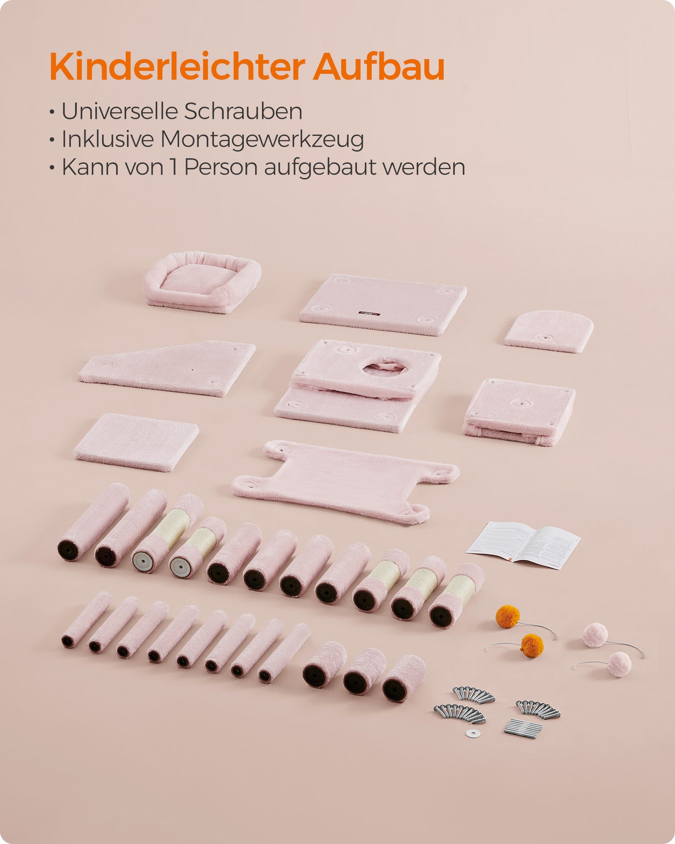 Meerverdiepings Krabpaal 155 cm - Belastbaar Tot 78 kg - Verticaal Klimplezier