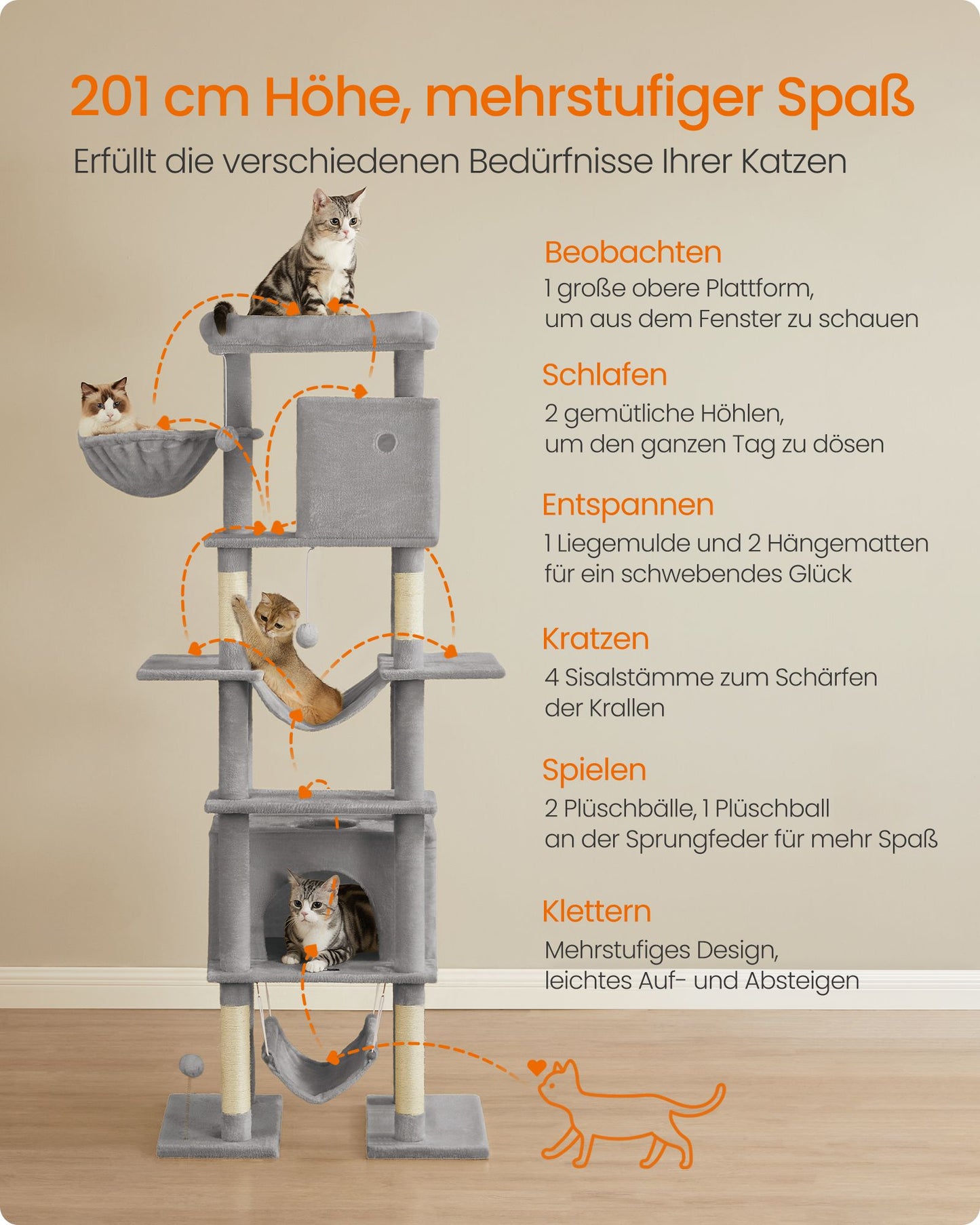 Grote Krabpaal 2 Meter Hoog - All-In-One Speelplaats - Belastbaar Tot 70 kg