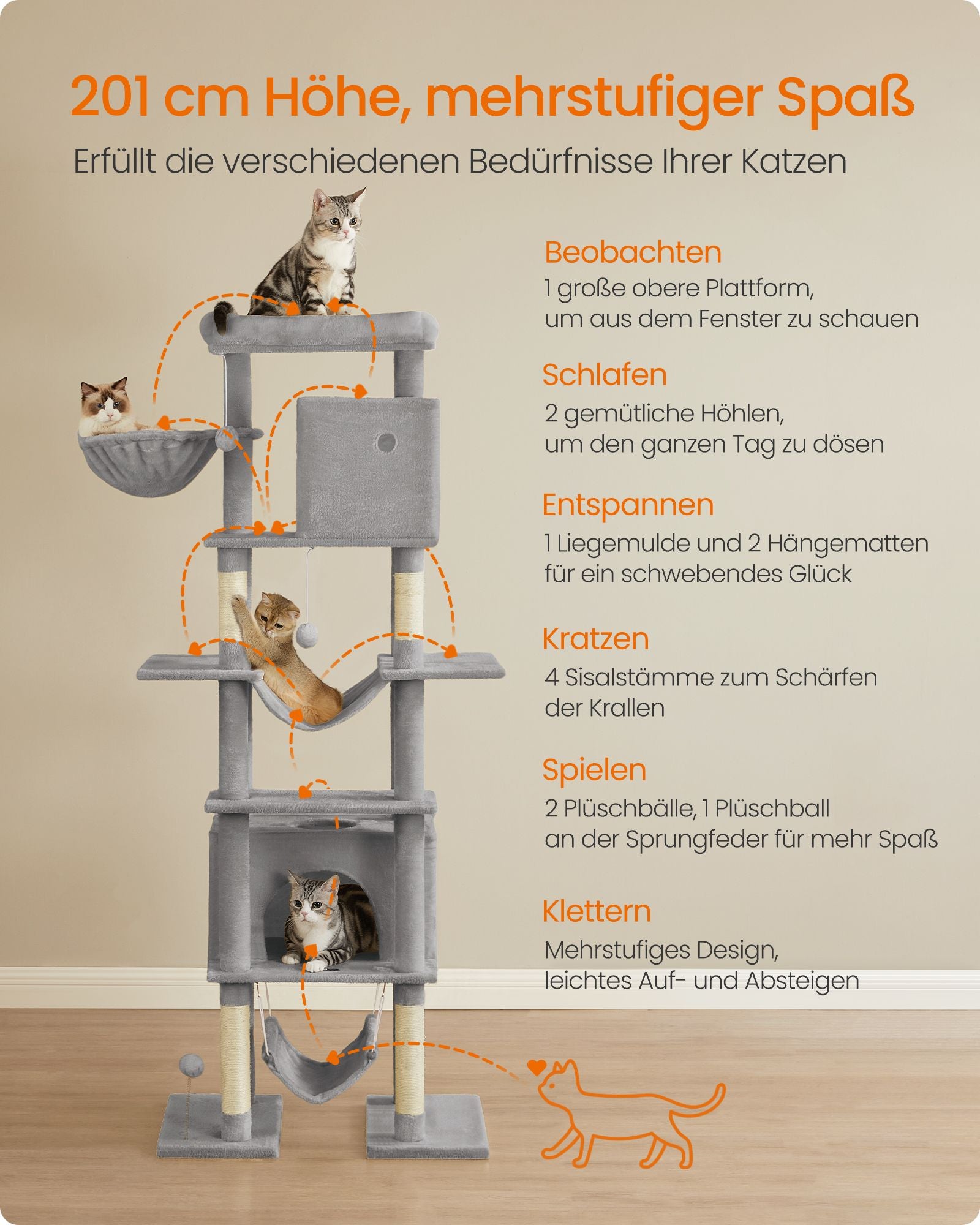 Grote Krabpaal 2 Meter Hoog - All-In-One Speelplaats - Belastbaar Tot 70 kg