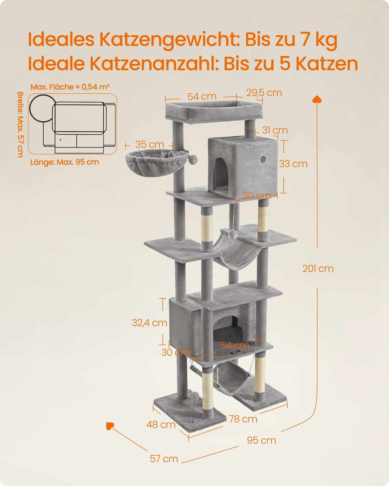 Grote Krabpaal 2 Meter Hoog - All-In-One Speelplaats - Belastbaar Tot 70 kg