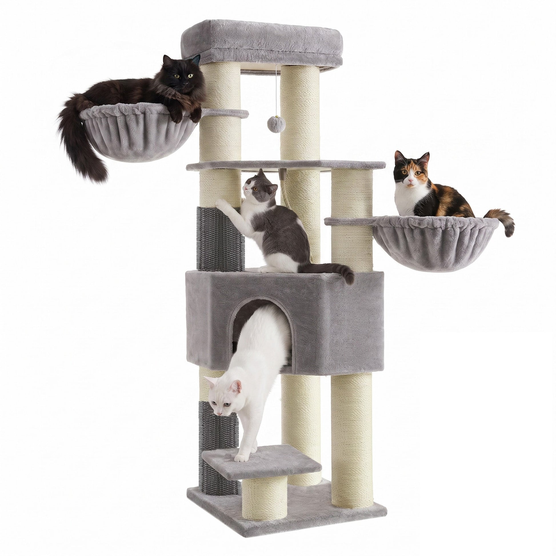 Krabpaal Met Zelfverwarmende Dekens - Voor Meerdere Katten - Extra Stabiel
