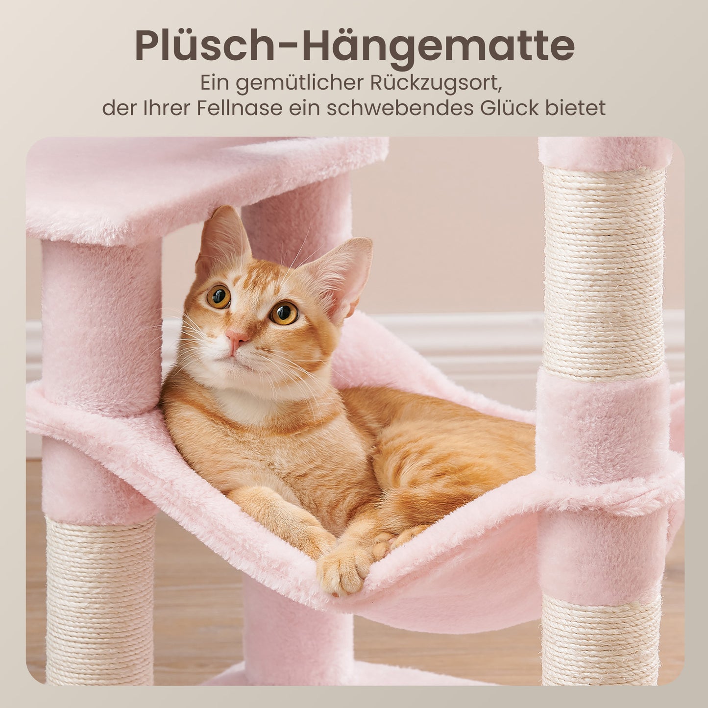 Slanke Krabpaal Met Ligmulde En Speelballen - Voor Kleine Ruimtes - Tot 4 Katten