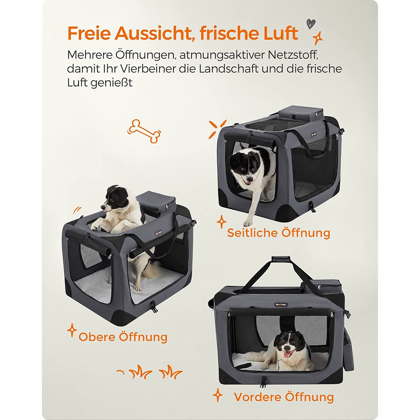 Transportbox Voor In De Auto XL - Opvouwbaar Met Pluche Bodem - Voor Middelgrote Honden