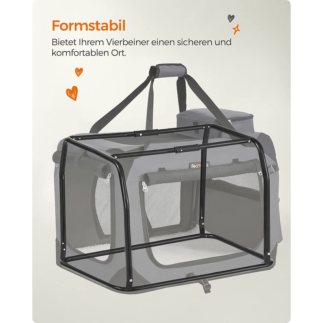 Transportbox Voor In De Auto XL - Opvouwbaar Met Pluche Bodem - Voor Middelgrote Honden