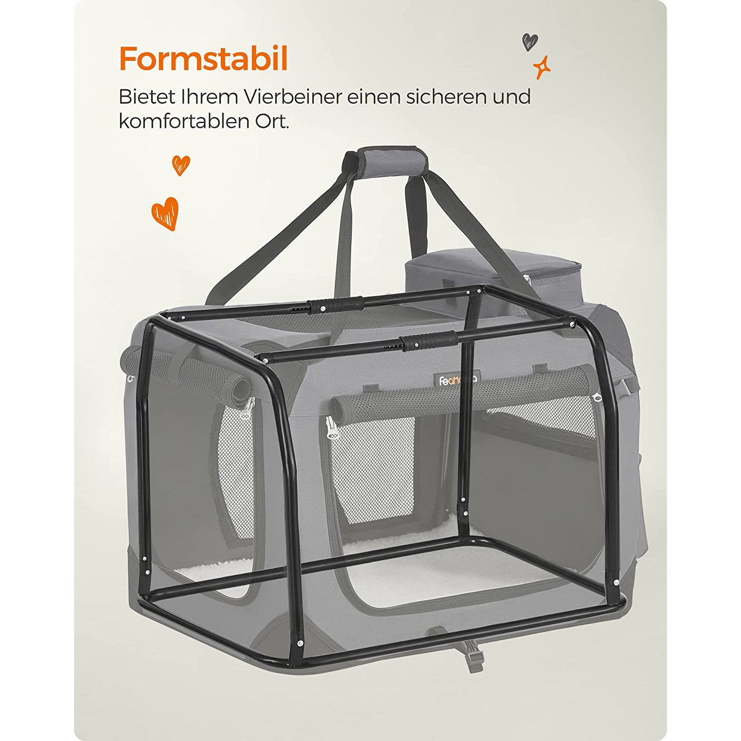 Transportbox Voor In De Auto XL - Opvouwbaar Met Pluche Bodem - Voor Middelgrote Honden