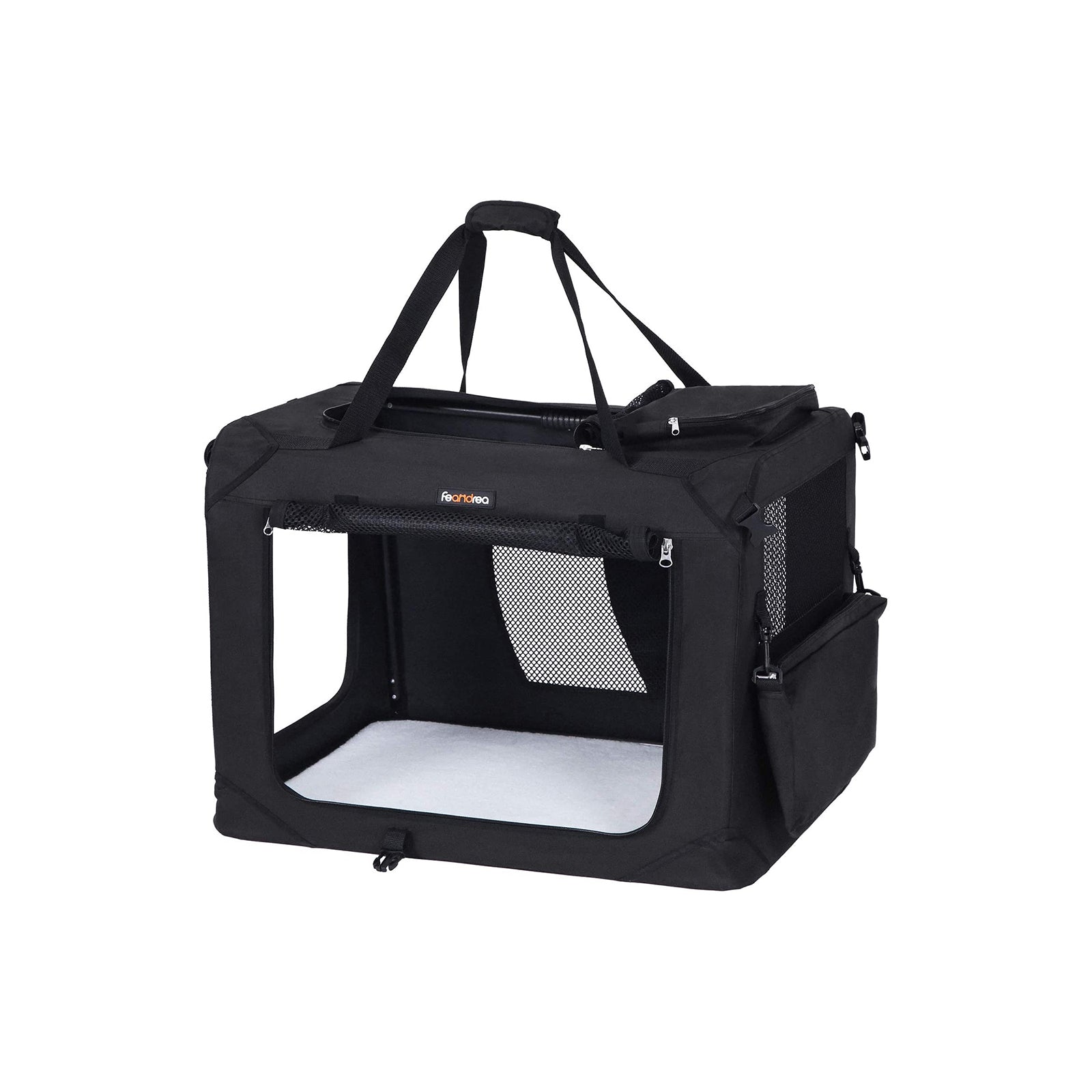 Opvouwbare Transportbox Met Pluche Bodem - Oxford-Doek Met Draaggrepen - Voor Kat En Hond