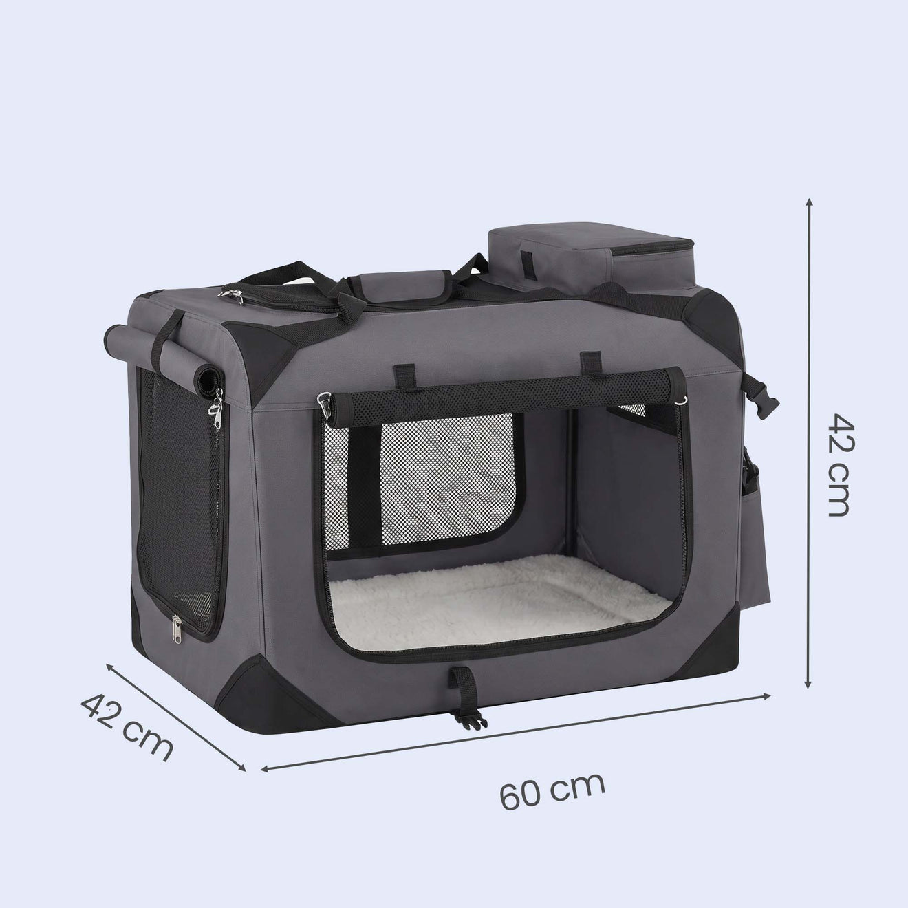 Opvouwbare Hondenbox Compact - Oxford Met Gaasvensters - Voor Kleine Rassen