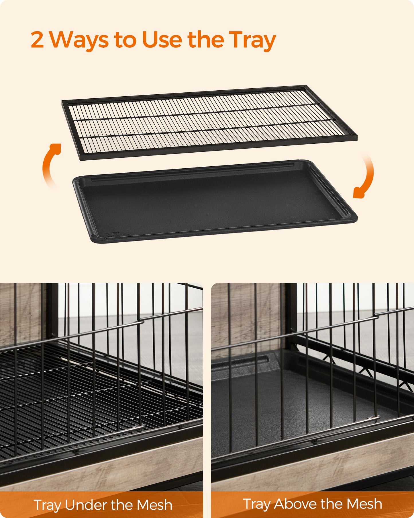 Houten Hondenbench S Met Uitneembaar Tablett - Bijtbestendig - Deur Links Of Rechts