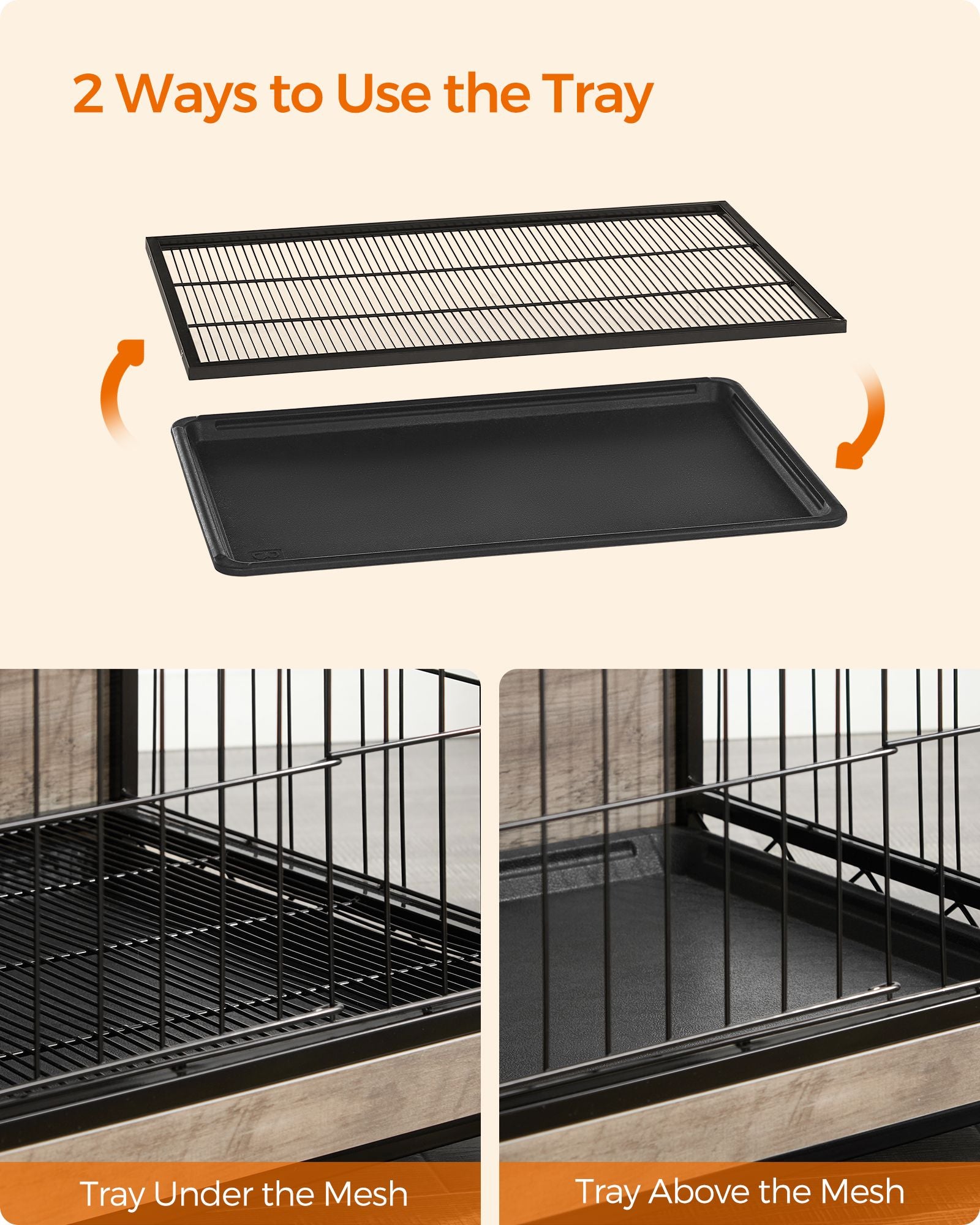 Houten Hondenbench S Met Uitneembaar Tablett - Bijtbestendig - Deur Links Of Rechts