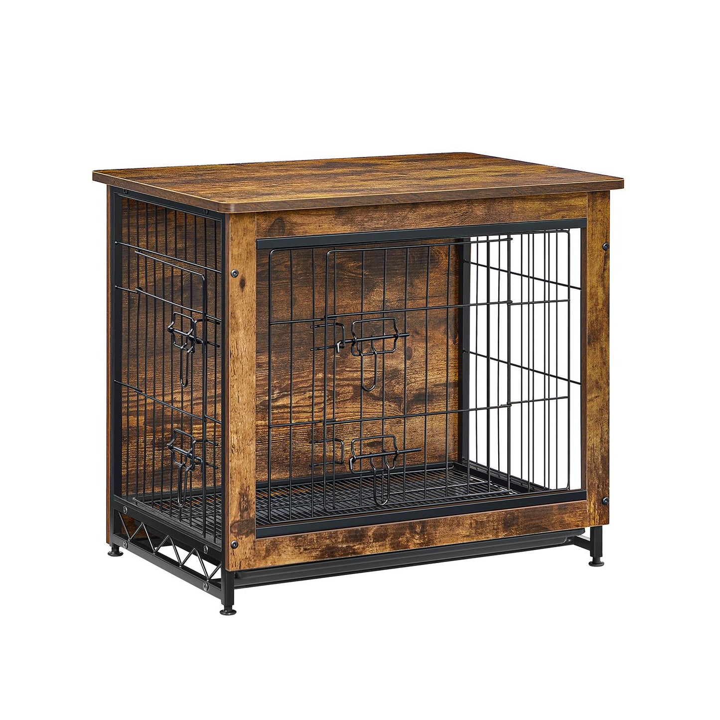 Houten Hondenbench S Met Uitneembaar Tablett - Bijtbestendig - Deur Links Of Rechts