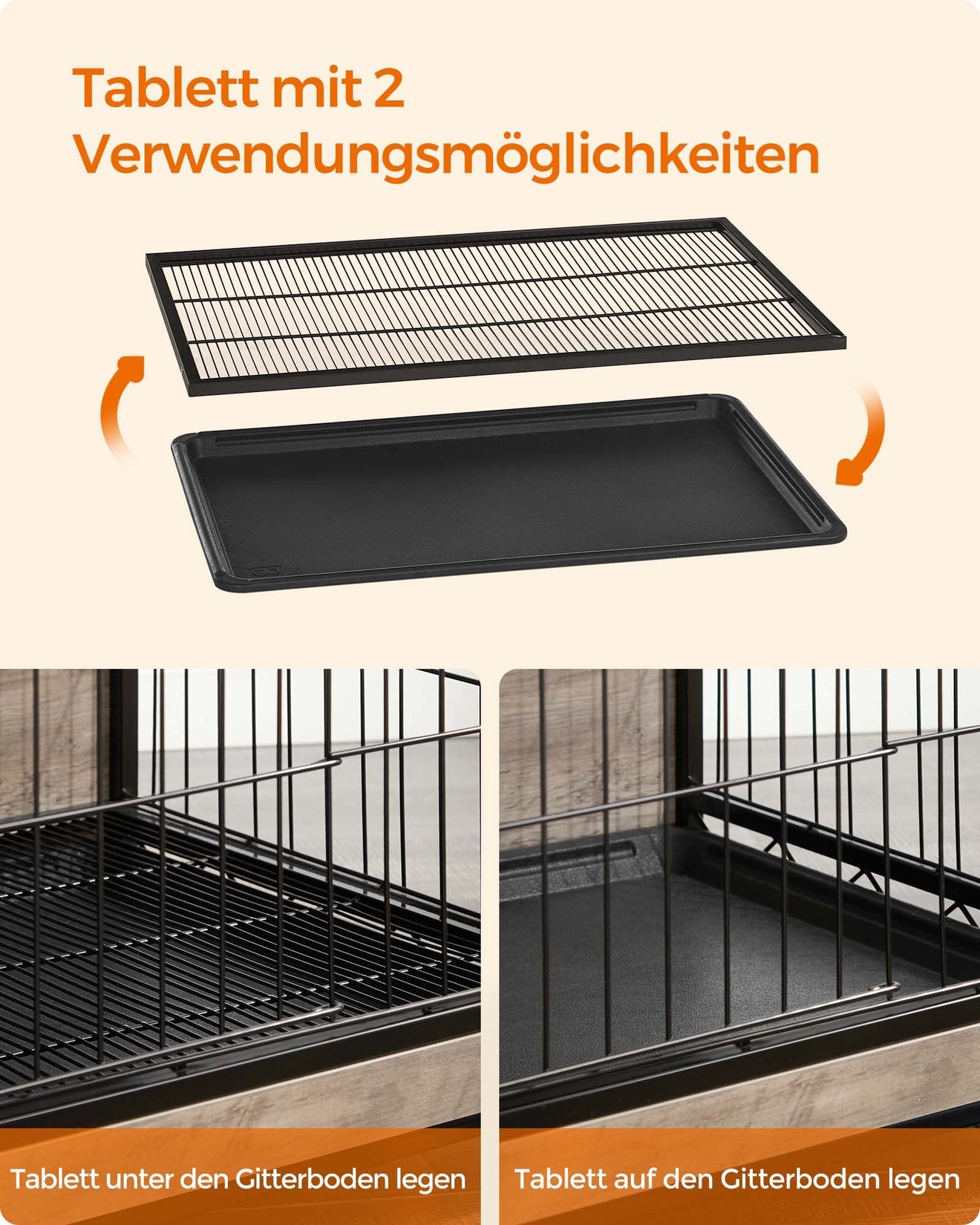 Houten Hondenbench M Met Uitneembaar Tablett - Robuust Staal En Hout - Meubellook