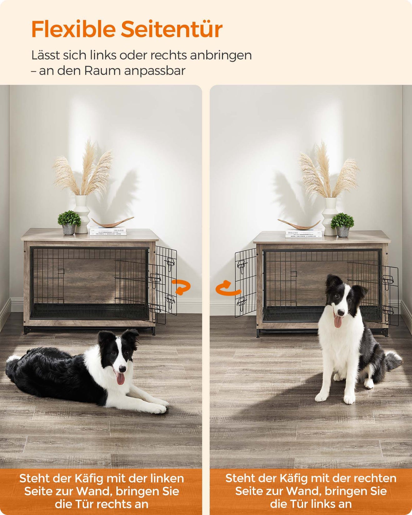 Houten Hondenbench L Met Uitneembaar Tablett - Belastbaar Blad - Drie Kleuren
