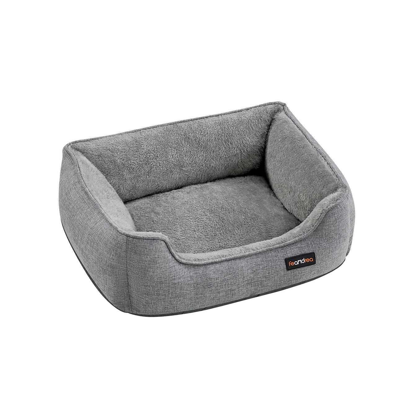 Hondenmand Met Verhoogde Randen S - Linnenlook Met Pluche - Afneembare Hoes
