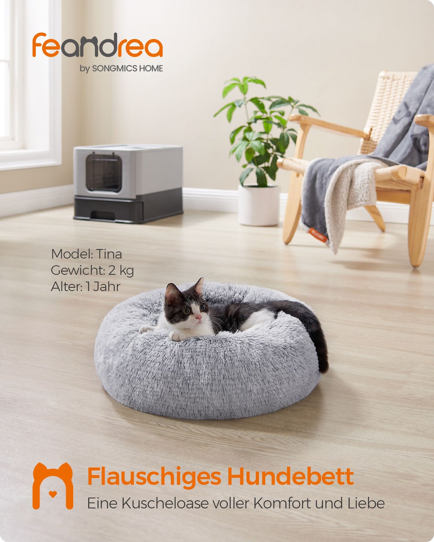 Mini Donut Bedje 40 cm - Voor Kittens En Mini Rassen - Zacht Pluche