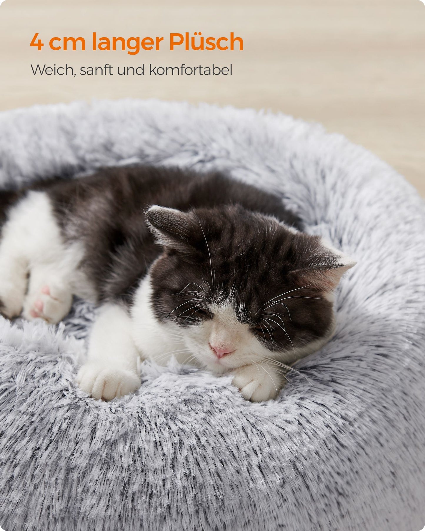 Mini Donut Bedje 40 cm - Voor Kittens En Mini Rassen - Zacht Pluche