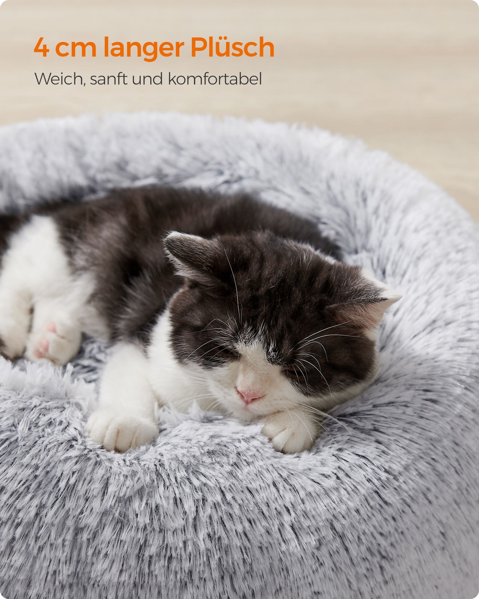 Mini Donut Bedje 40 cm - Voor Kittens En Mini Rassen - Zacht Pluche