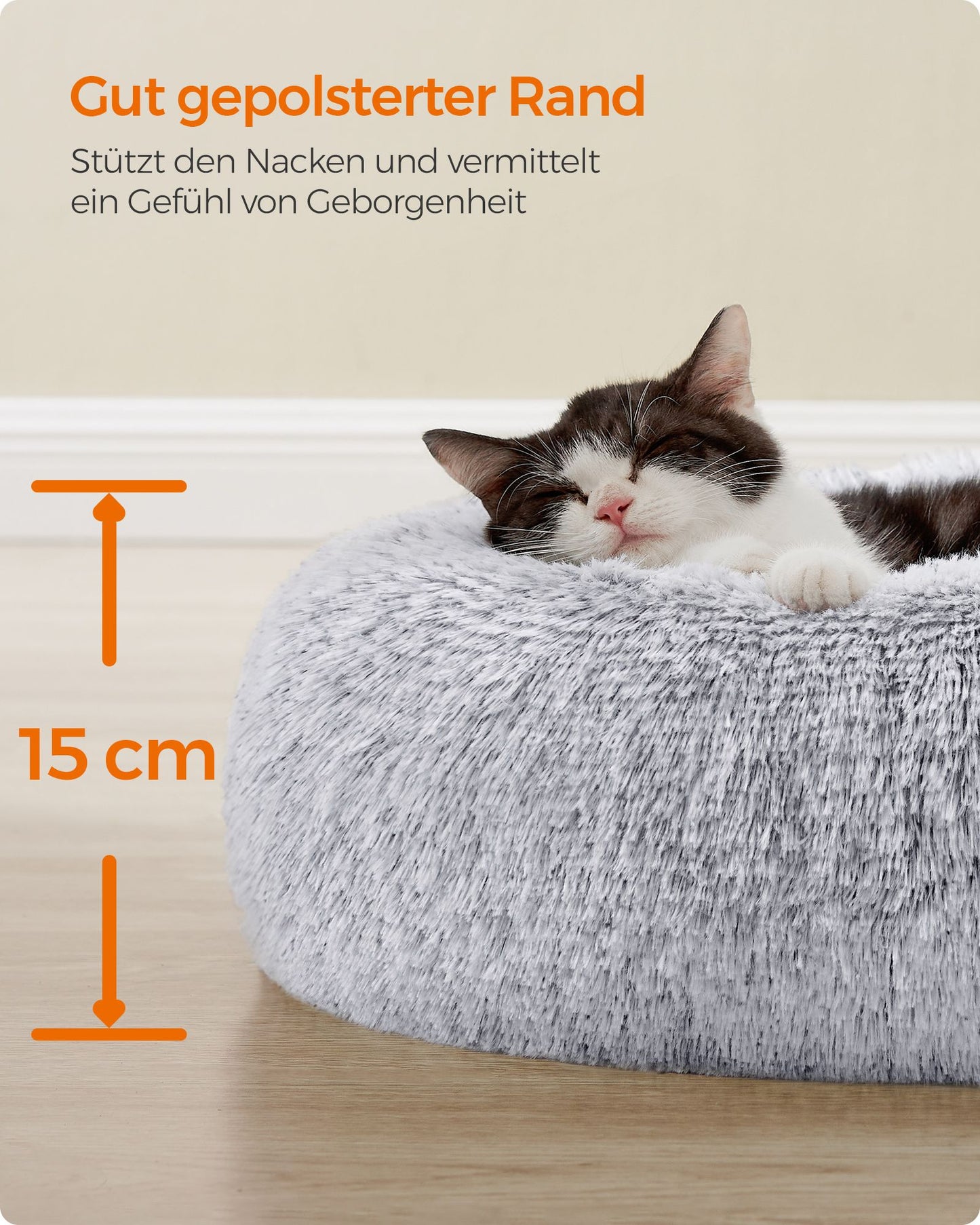 Mini Donut Bedje 40 cm - Voor Kittens En Mini Rassen - Zacht Pluche