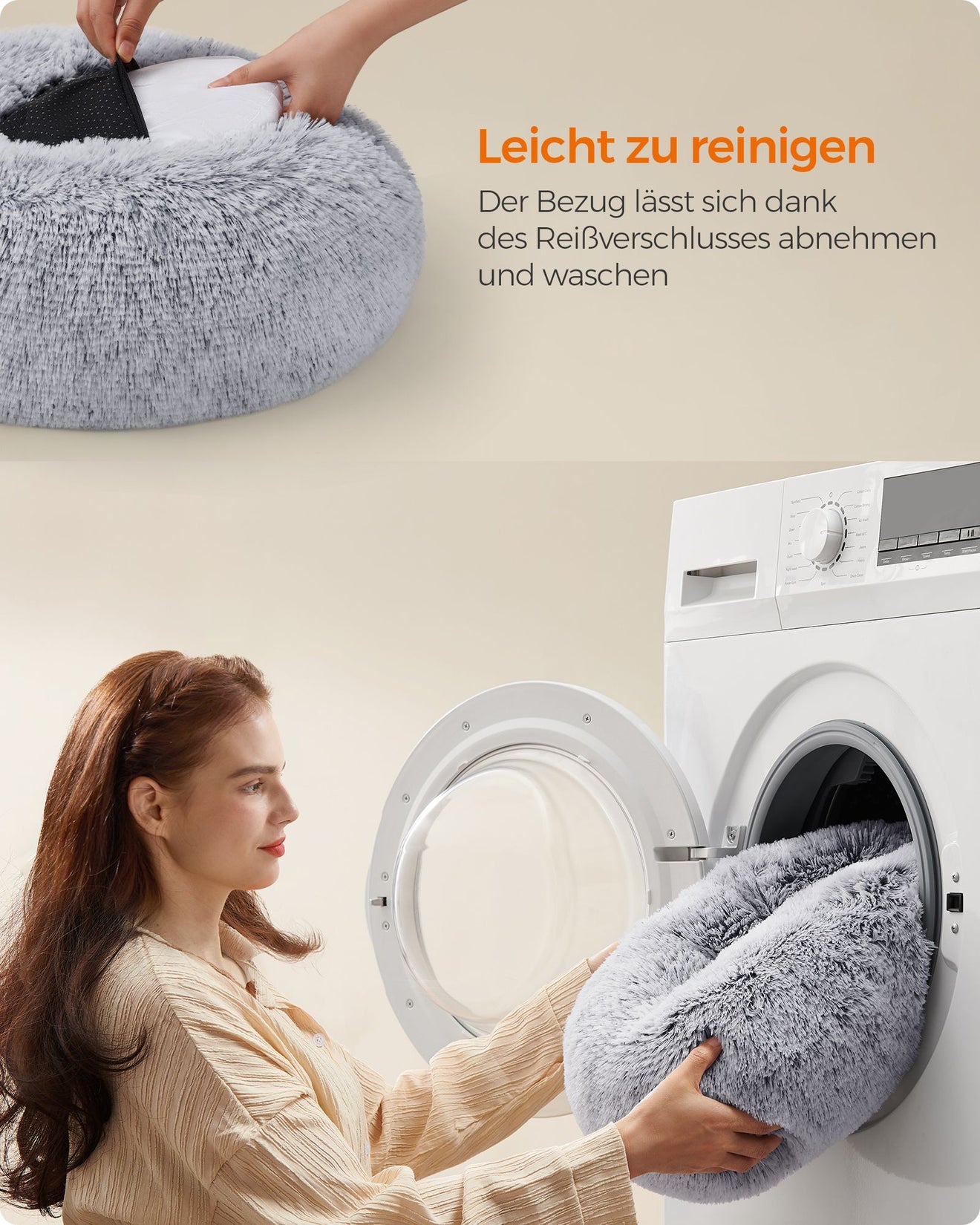Mini Donut Bedje 40 cm - Voor Kittens En Mini Rassen - Zacht Pluche