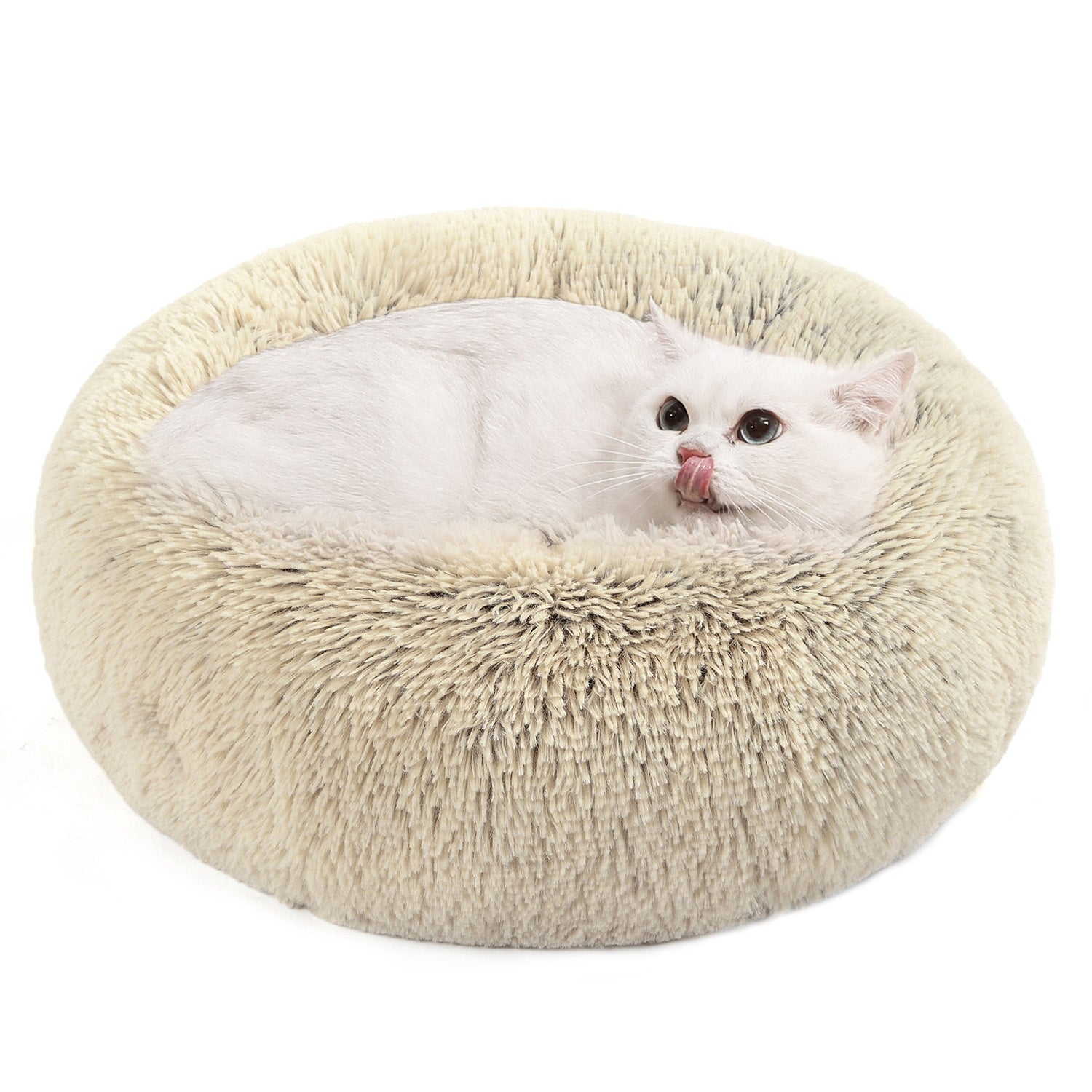 Klein Rond Hondenbedje 50 cm - Uitneembaar Kussen - Voor Puppy's En Katten