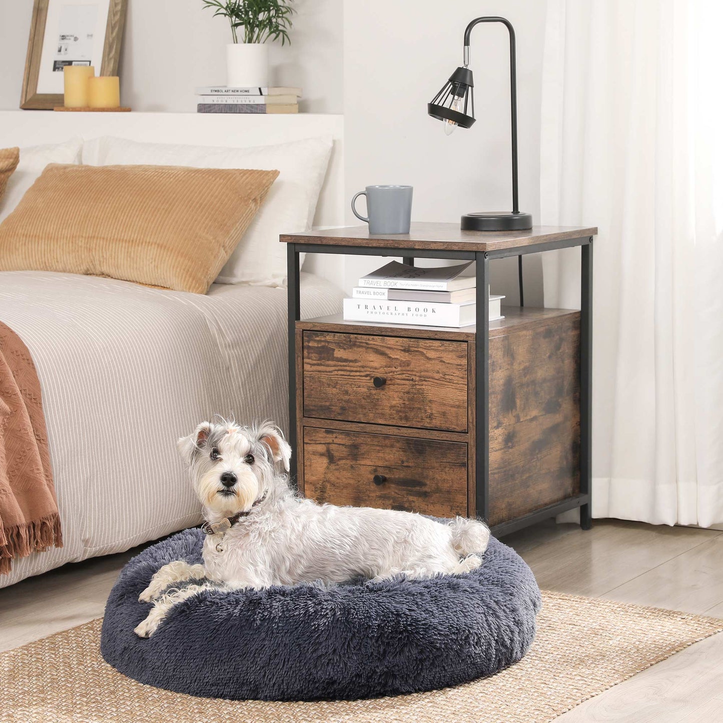 Klein Donut Hondenbed 60 cm - Zacht Pluche - In 7 Kleuren