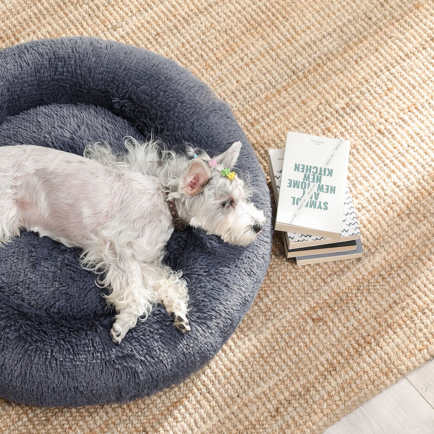 Donut Hondenbed 70 cm Met Uitneembaar Kussen - Kauwbestendig Pluche - In 6 Kleuren