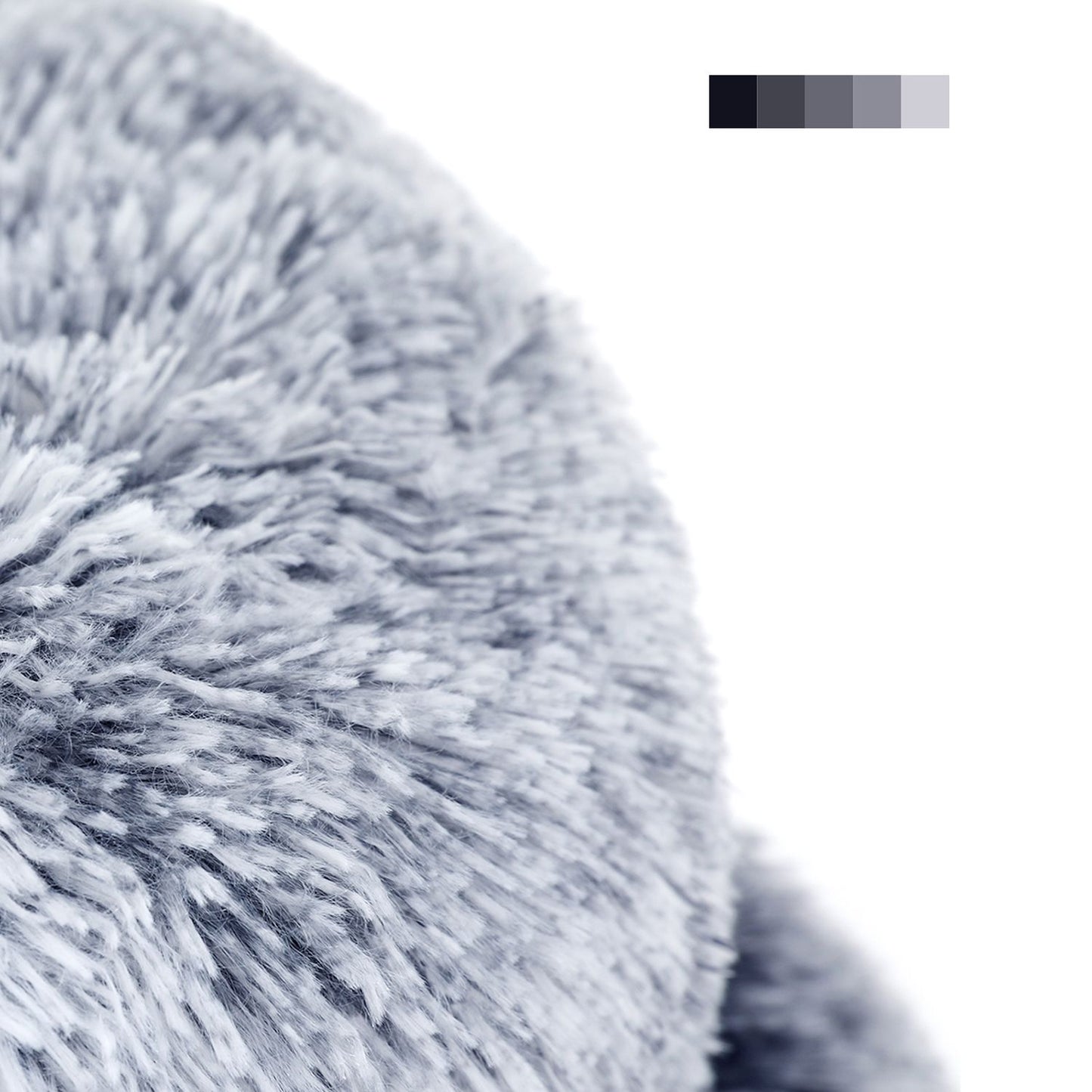Fluffy Donut Hondenbed 80 cm - Langharig Pluche - Afneembare Wasbare Hoes