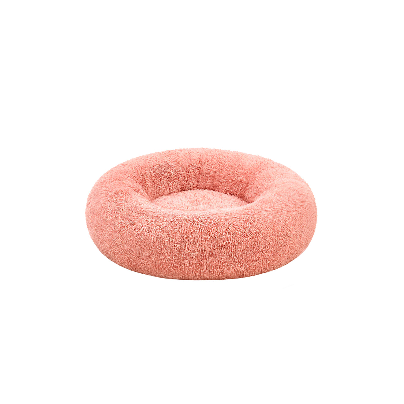 Fluffy Donut Hondenbed 80 cm - Langharig Pluche - Afneembare Wasbare Hoes