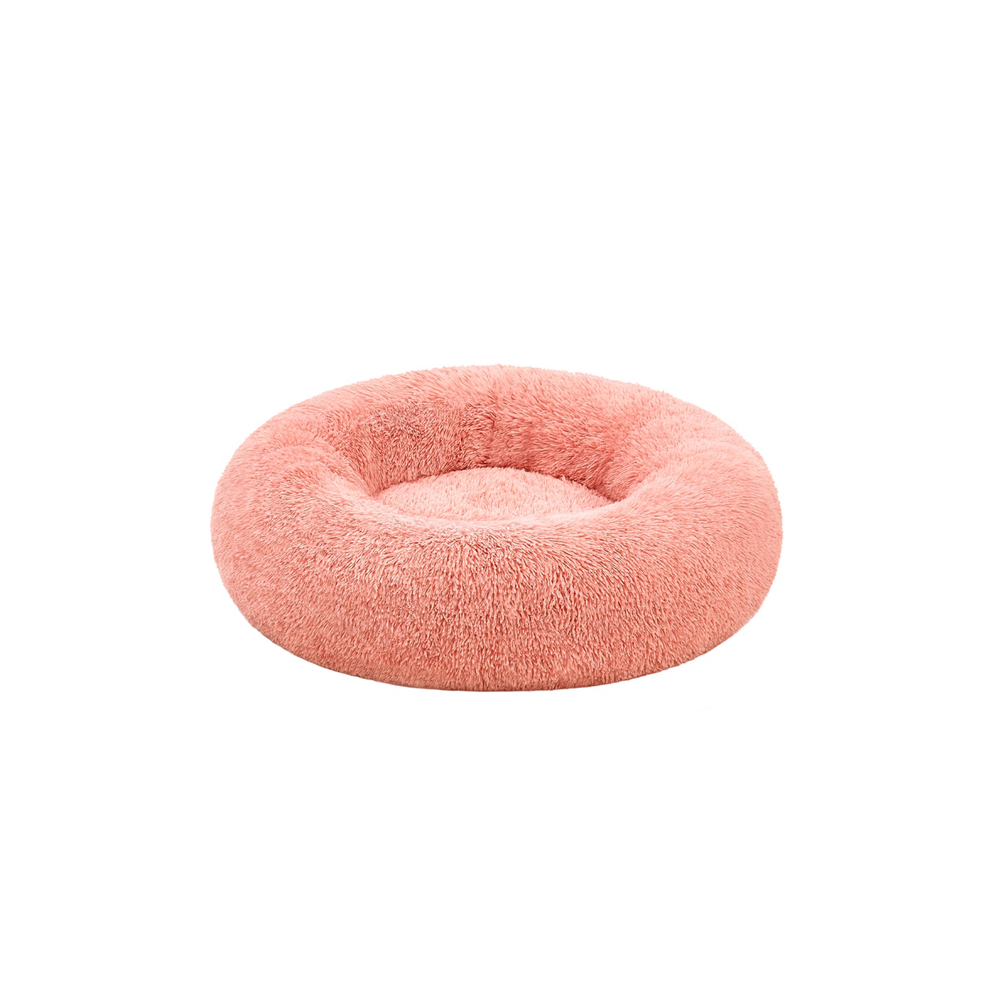 Fluffy Donut Hondenbed 80 cm - Langharig Pluche - Afneembare Wasbare Hoes