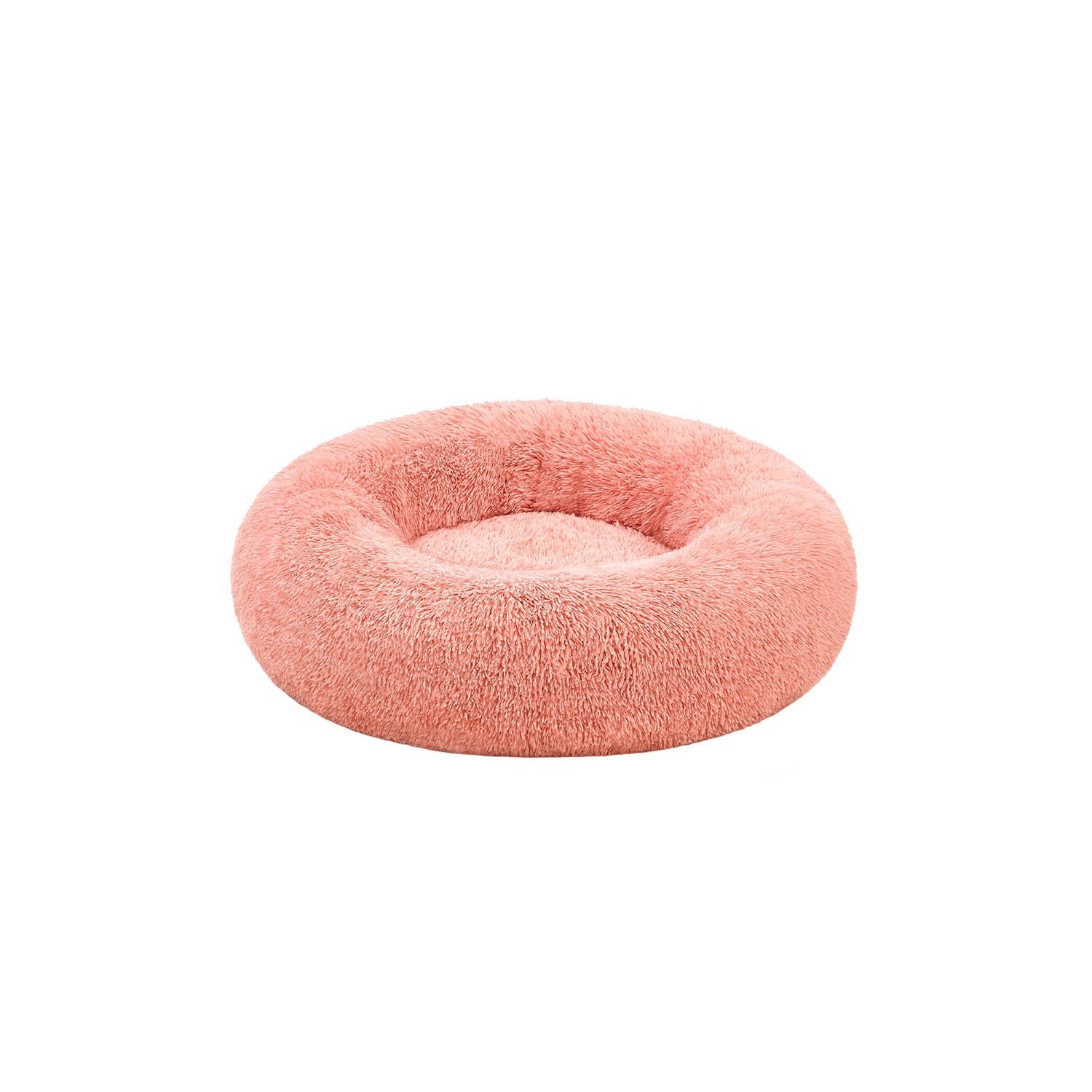 Fluffy Donut Hondenbed 80 cm - Langharig Pluche - Afneembare Wasbare Hoes